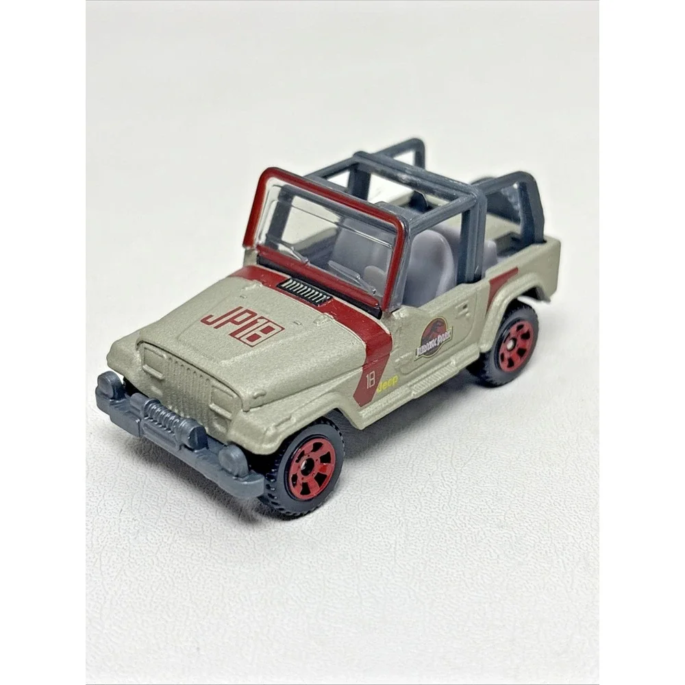 2017 Matchbox Jeep‎ Wrangler Jurassic Park Gray 1:64 Diecast Car Toy